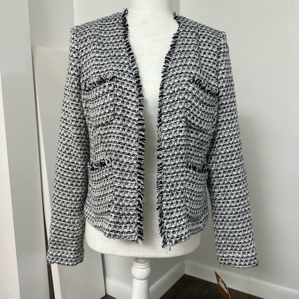Ellen Tracy Black & White Tweed Jacket | Size 6 | NWT